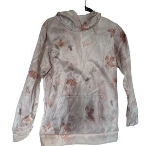 Floral Hoodie with Leaf Pattern